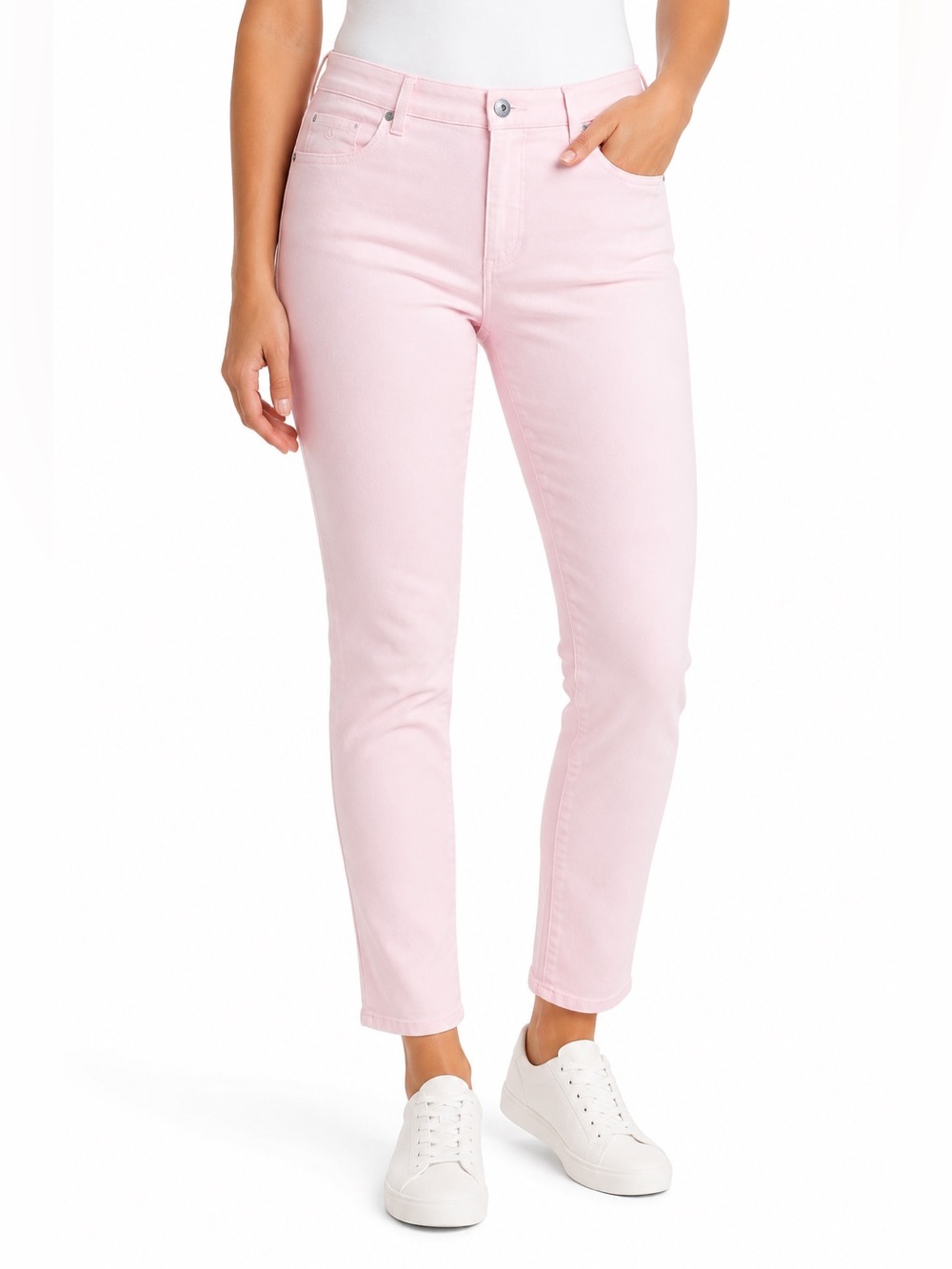 Gloria Vanderbilt Amanda Jeans Womens 14 Short Pink Lemonade Ultra Stretch NWT